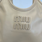 Miu Miu IVY Leather Handbag Leather 5BA281_2IEO_F0236_V_OLI