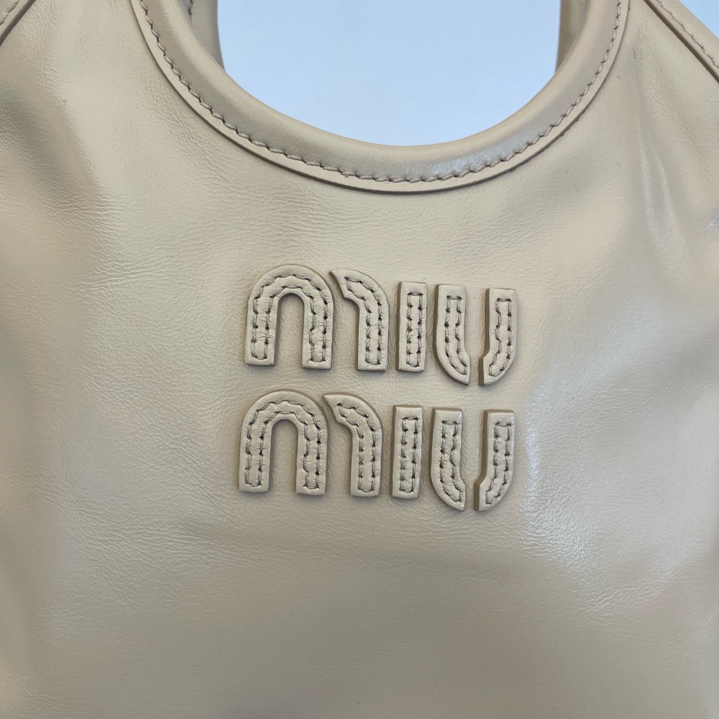 Miu Miu IVY Leather Handbag Leather 5BA281_2IEO_F0236_V_OLI
