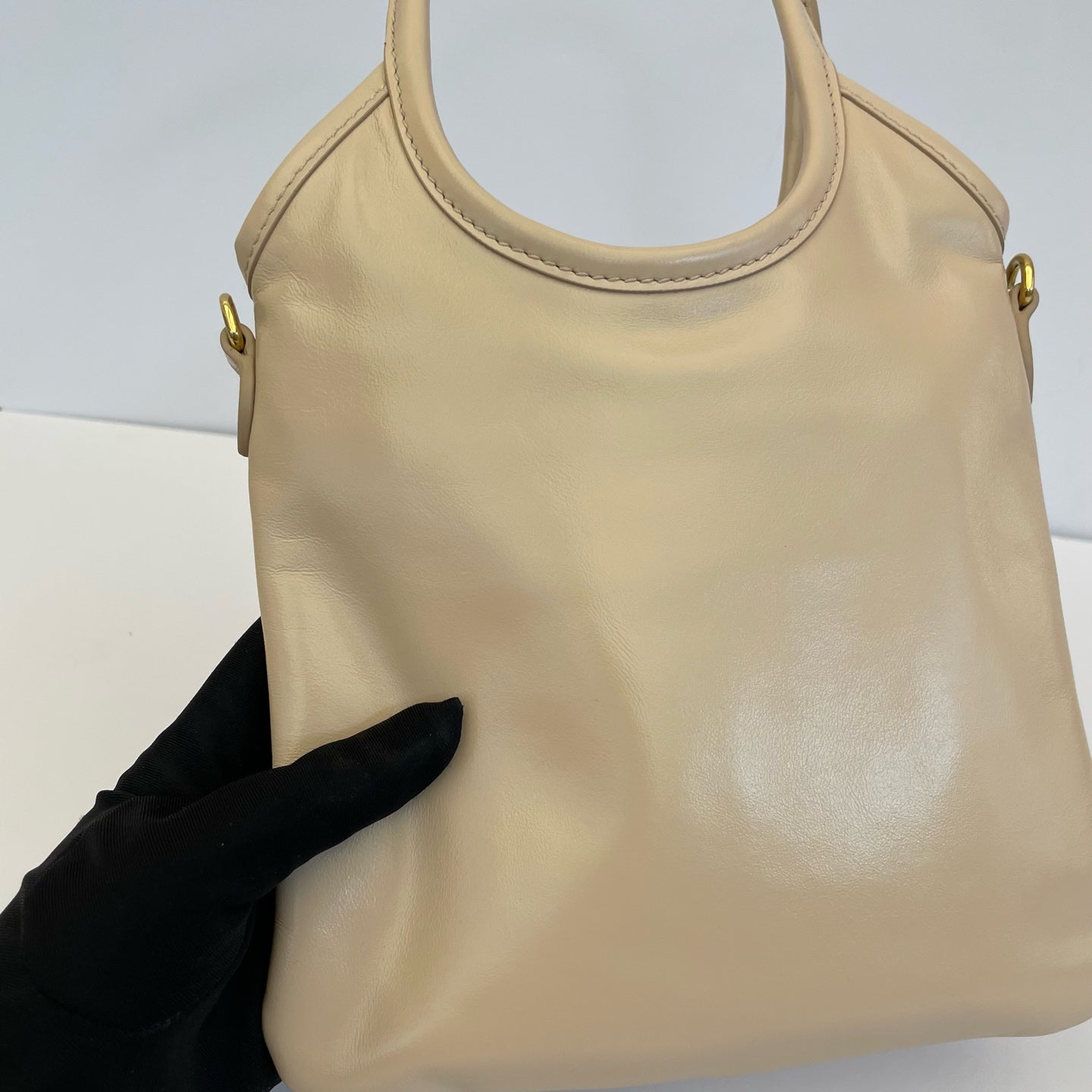 Miu Miu IVY Leather Handbag Leather 5BA281_2IEO_F0236_V_OLI