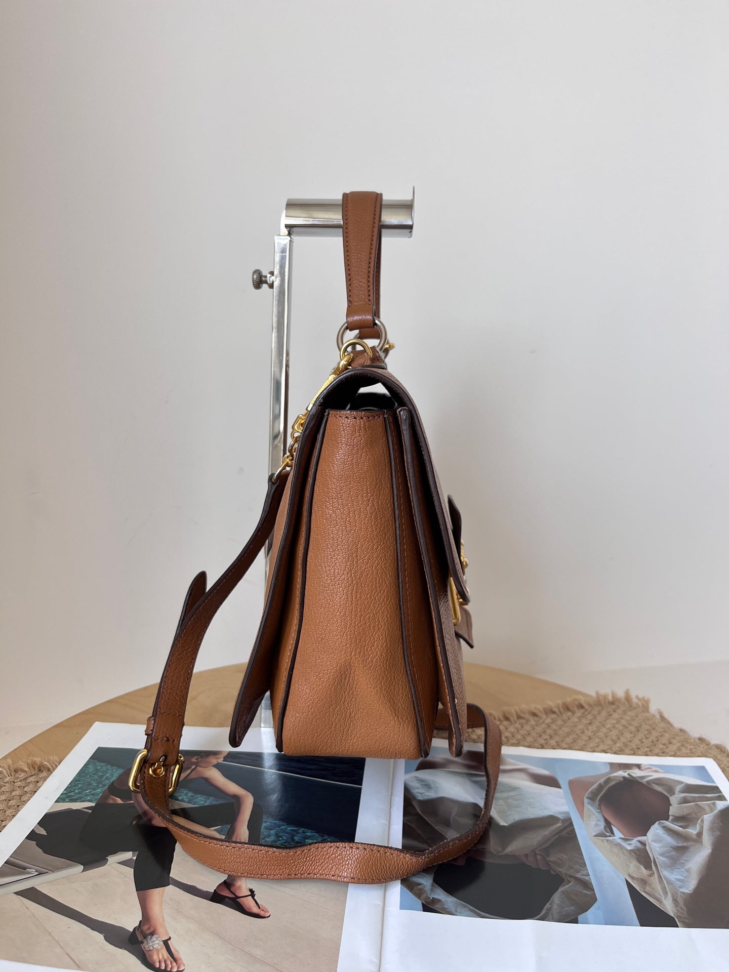 Miu Miu Leather Messenger Bag