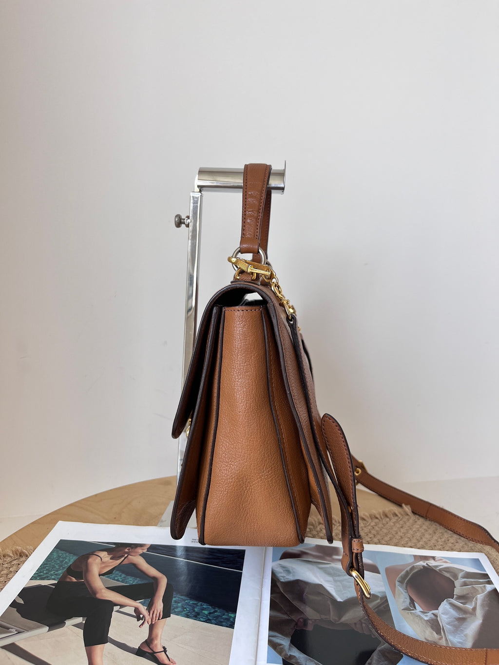 Miu Miu Leather Messenger Bag