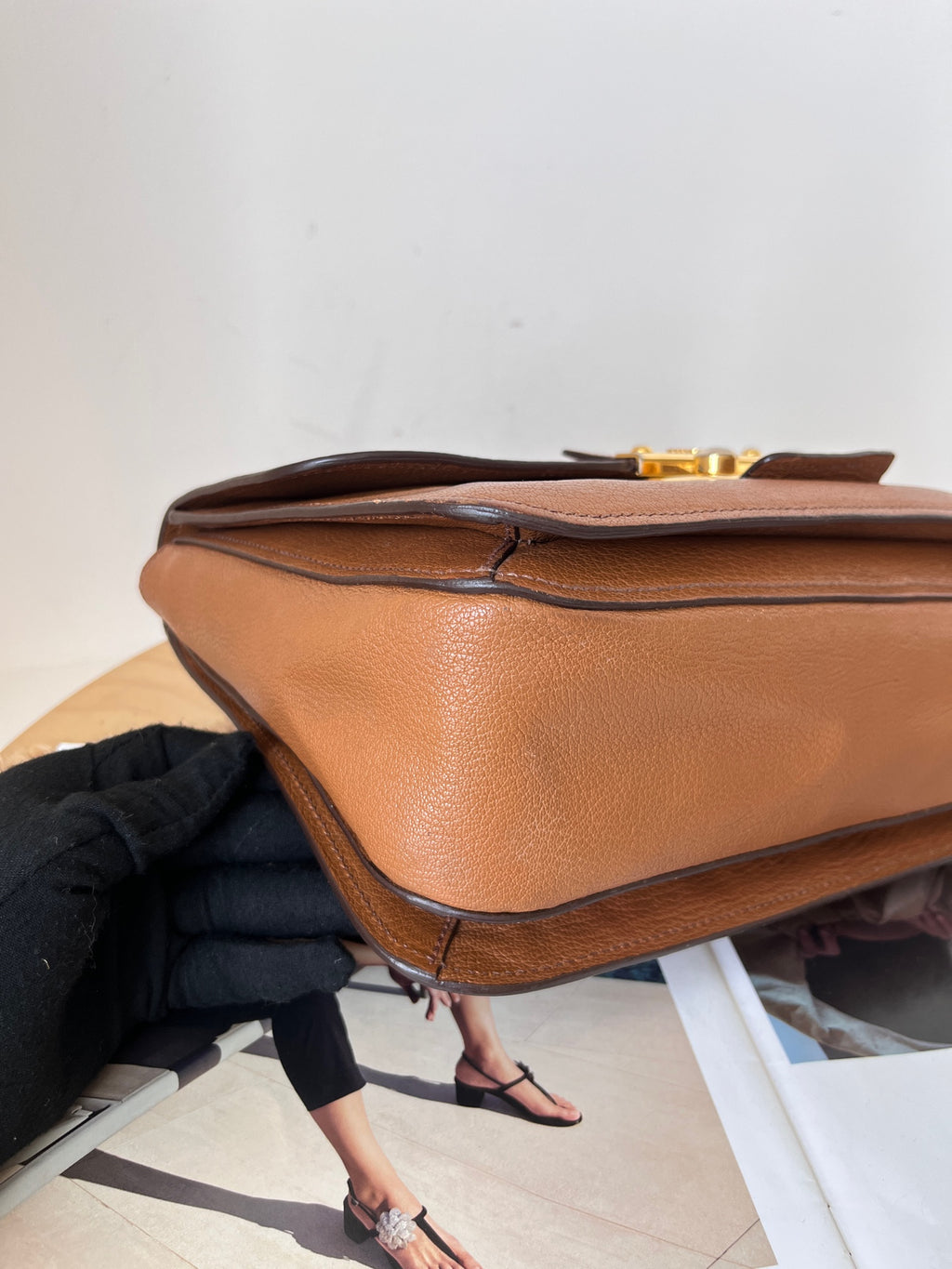 Miu Miu Leather Messenger Bag