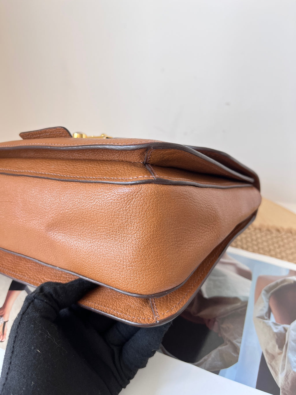 Miu Miu Leather Messenger Bag