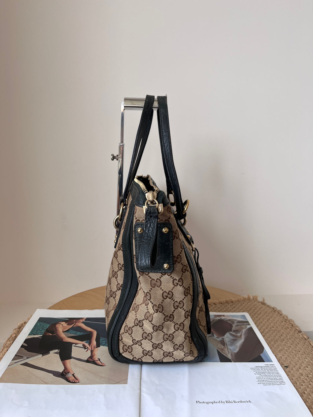Gucci Leather Green Tote