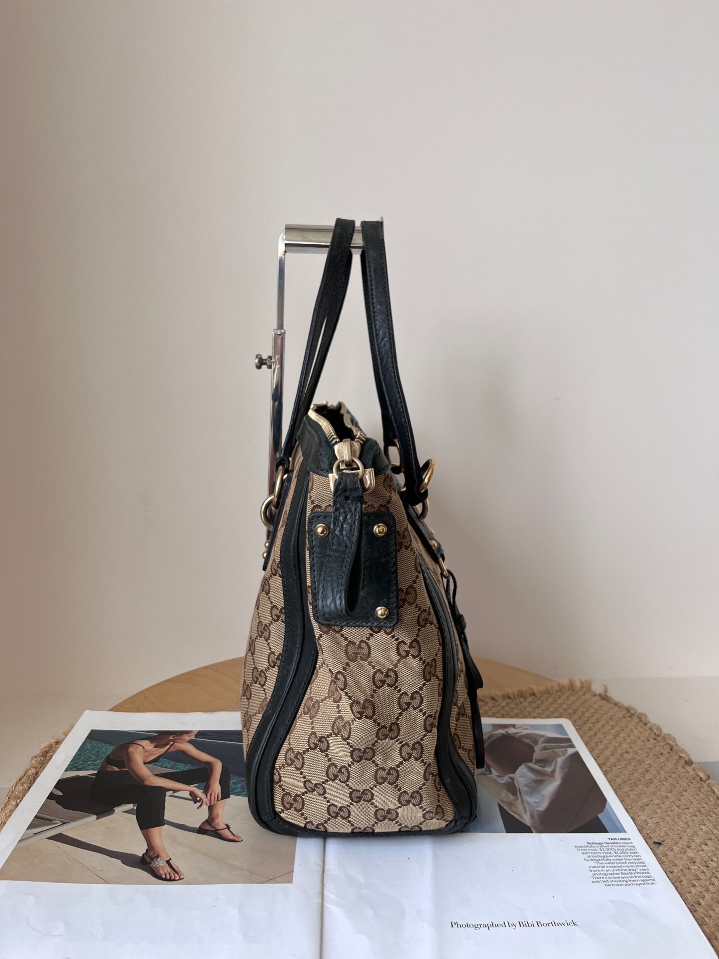 Gucci Leather Green Tote