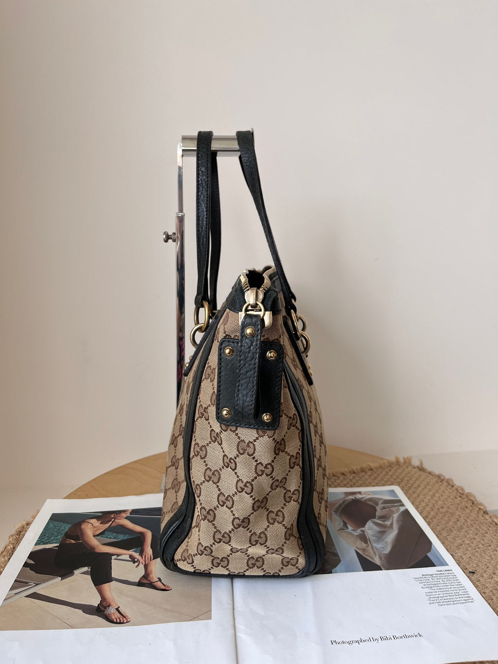 Gucci Leather Green Tote