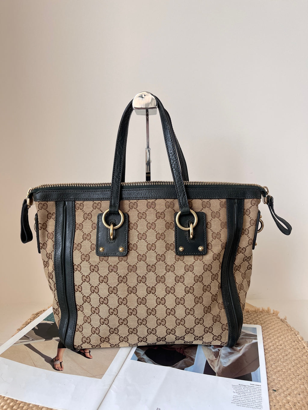 Gucci Leather Green Tote