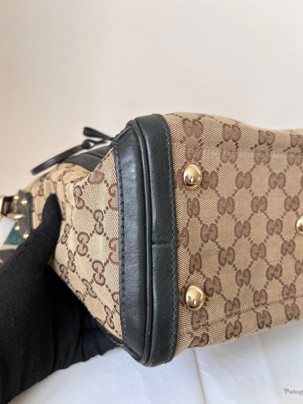 Gucci Leather Green Tote