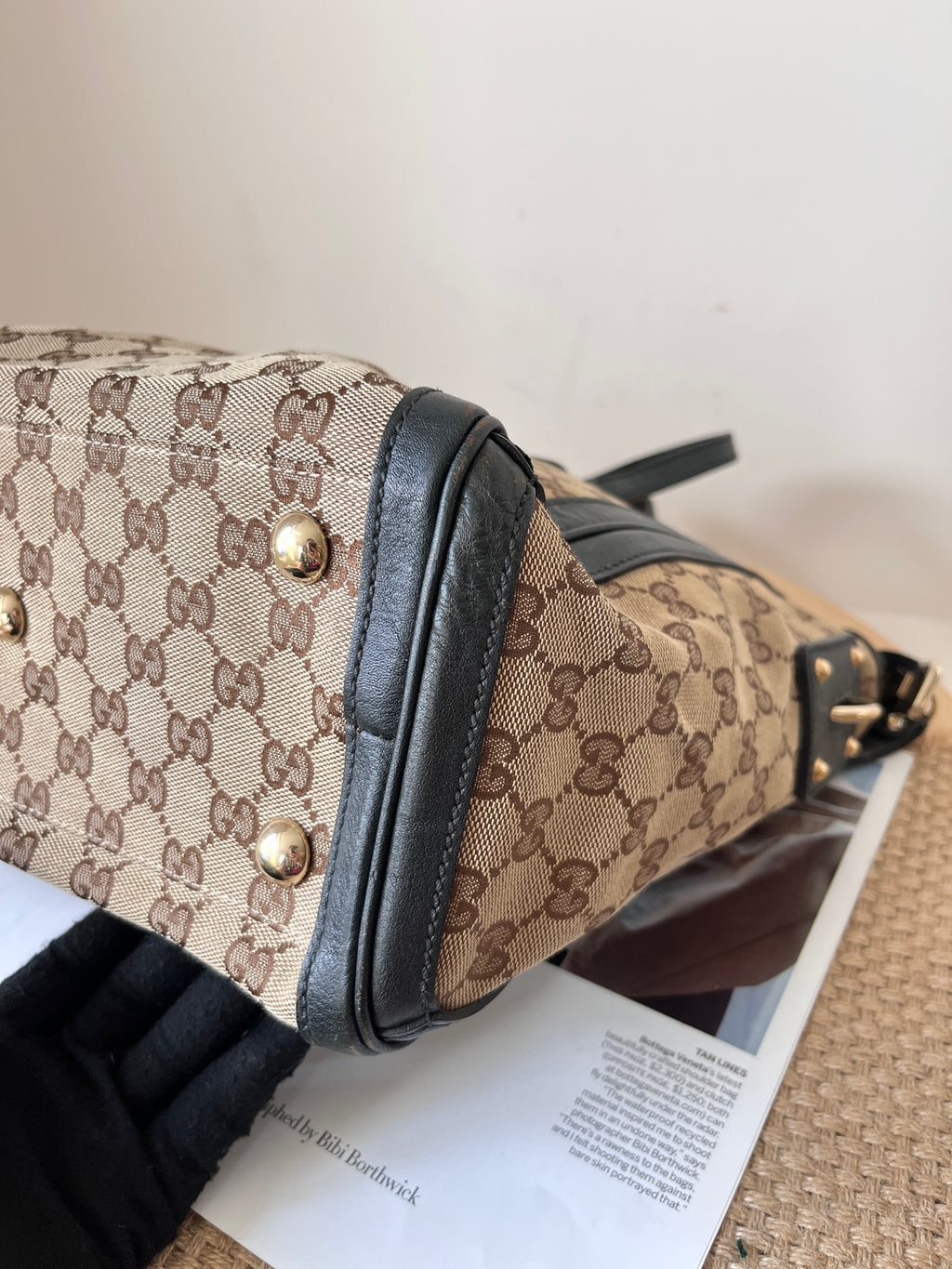 Gucci Leather Green Tote