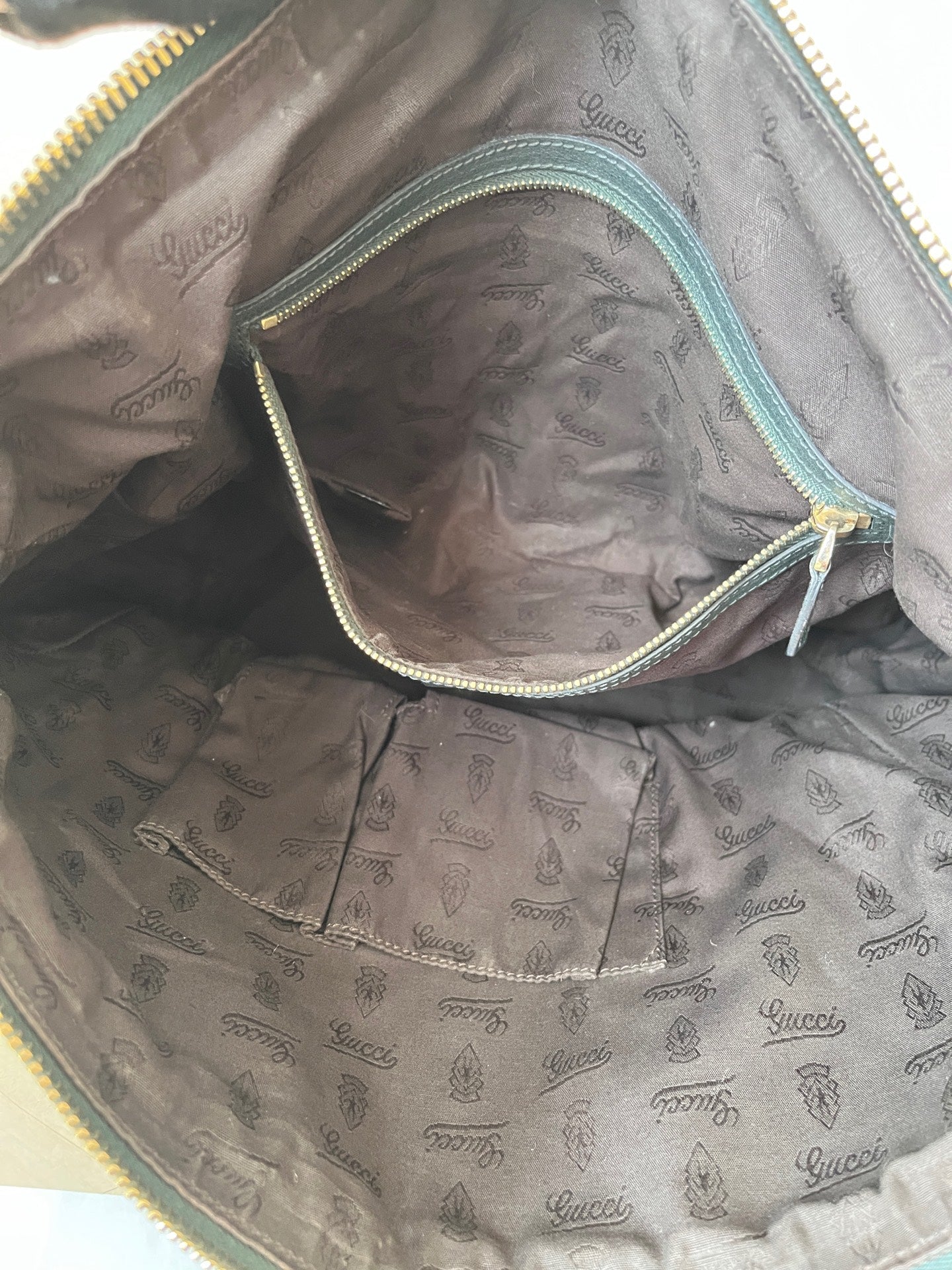 Gucci Leather Green Tote