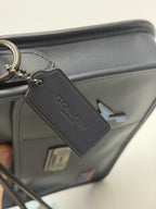 Coach Leather Blue Messenger Bag