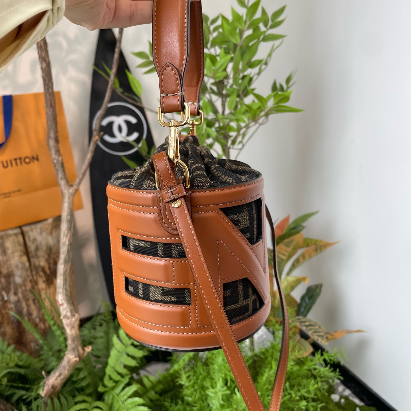 Fendi Canvas Bucket & Drawstring Bag