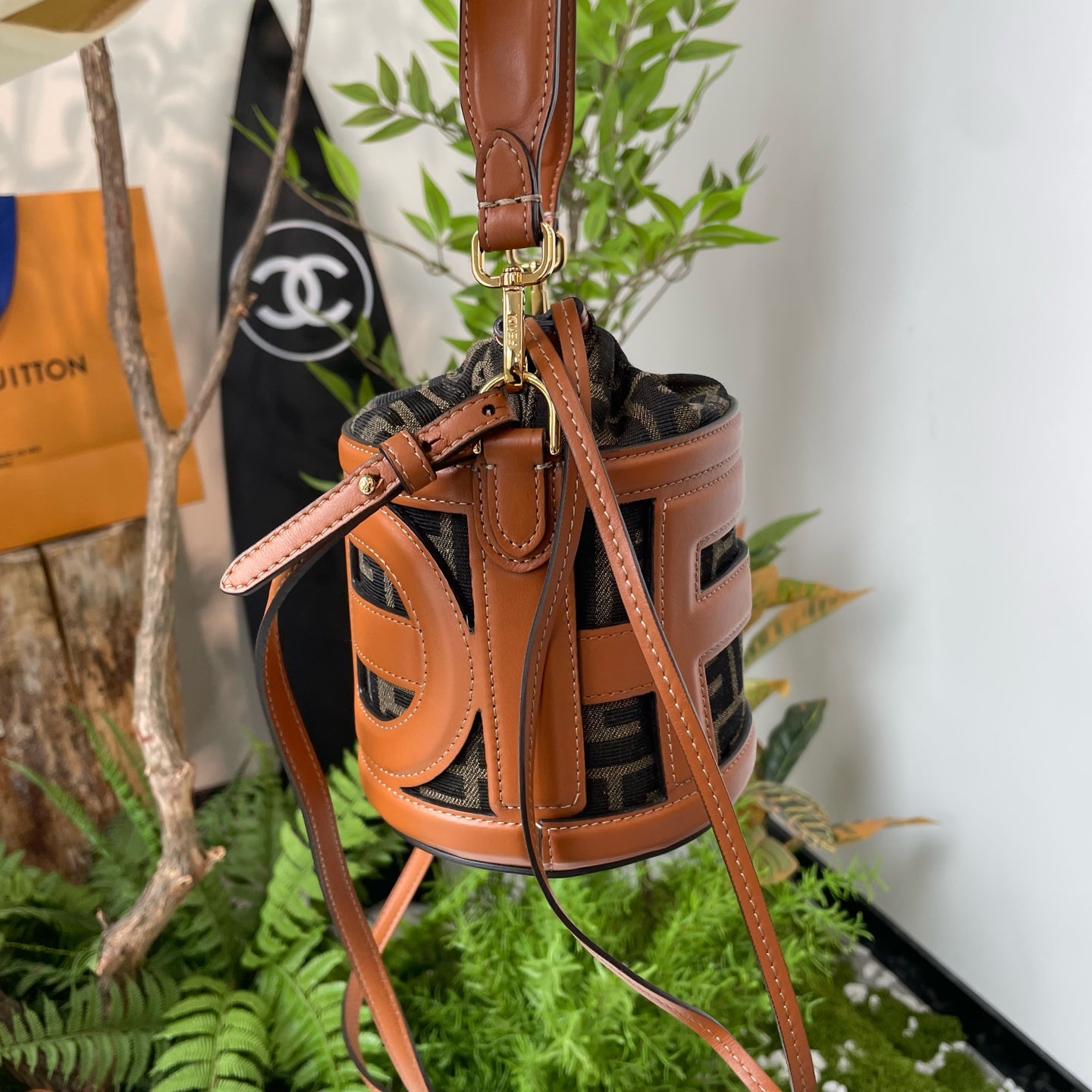 Fendi Canvas Bucket & Drawstring Bag