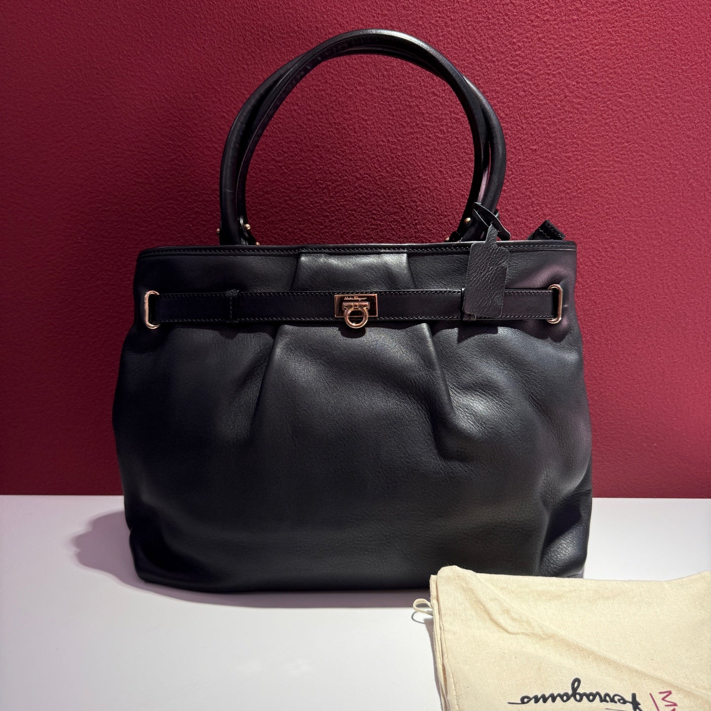 Salvatore Ferragamo Black Satchel