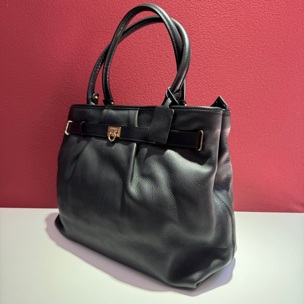 Salvatore Ferragamo Black Satchel