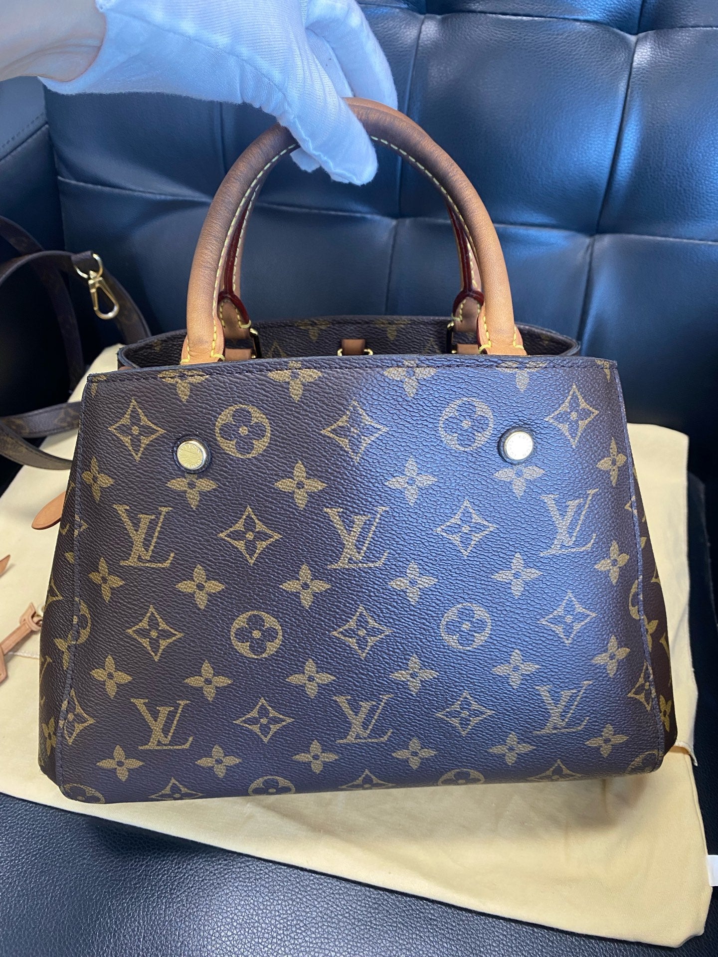 Louis Vuitton Montaigne Bb Canvas Crossbody M41055