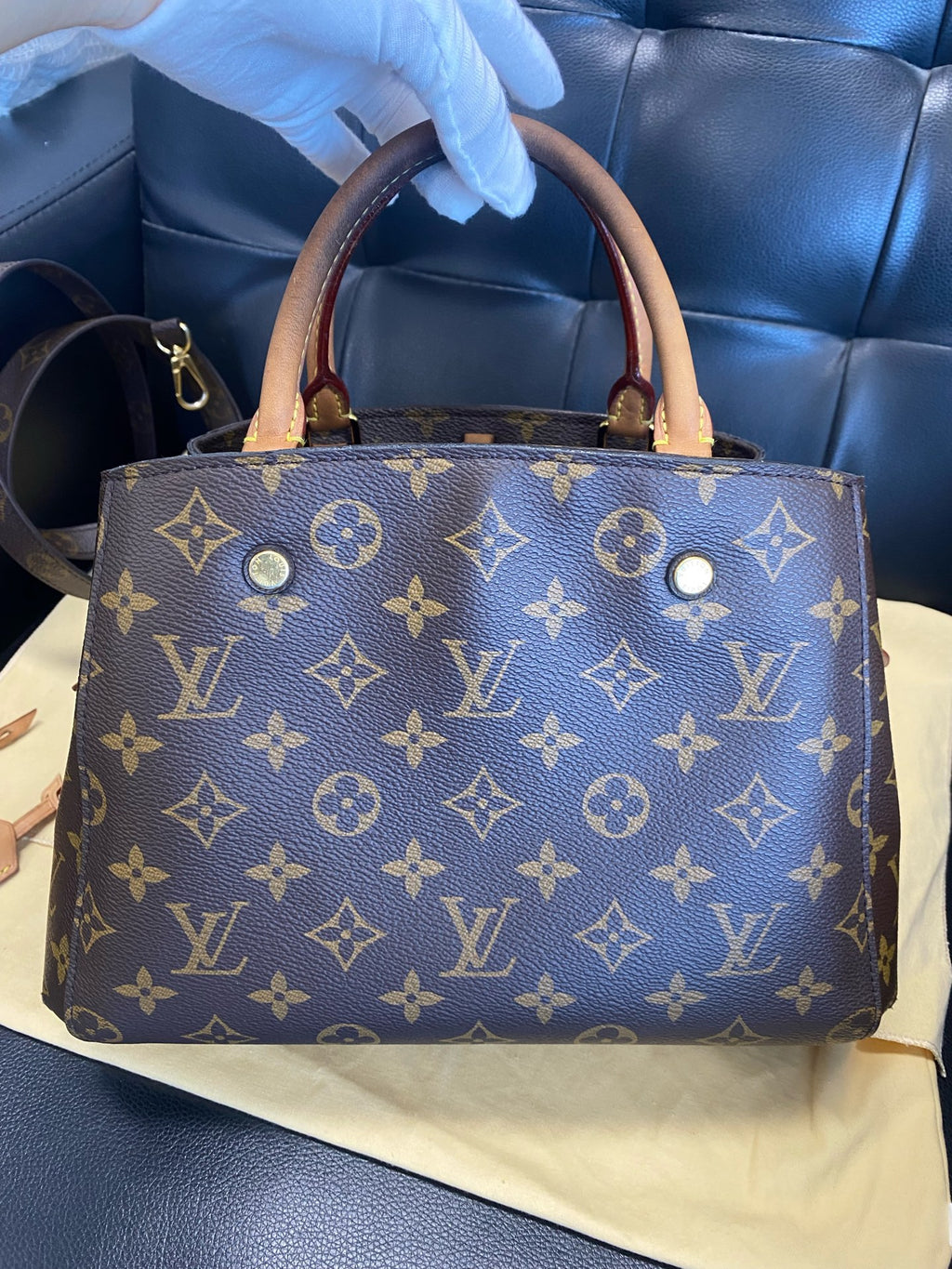 Louis Vuitton Montaigne Bb Canvas Crossbody M41055