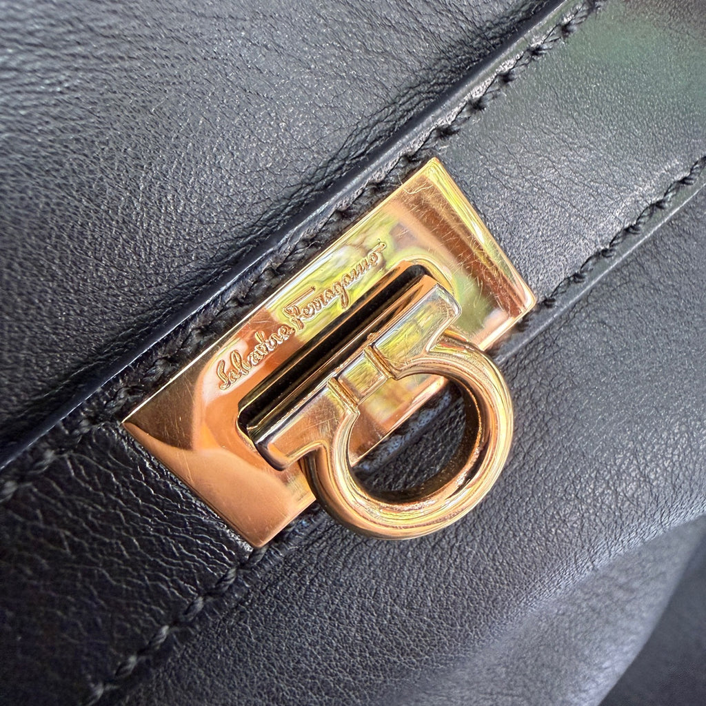 Salvatore Ferragamo Black Satchel