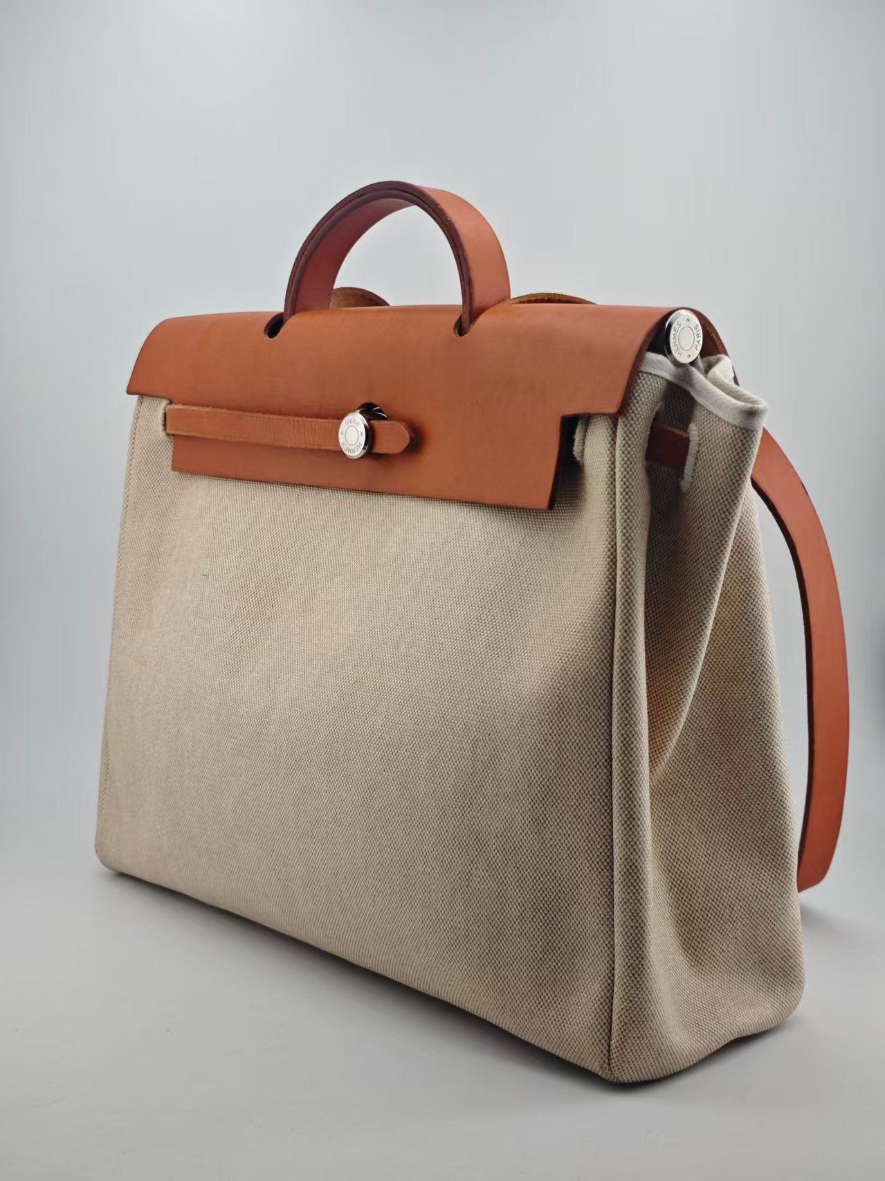 Hermes Canvas Beige Crossbody