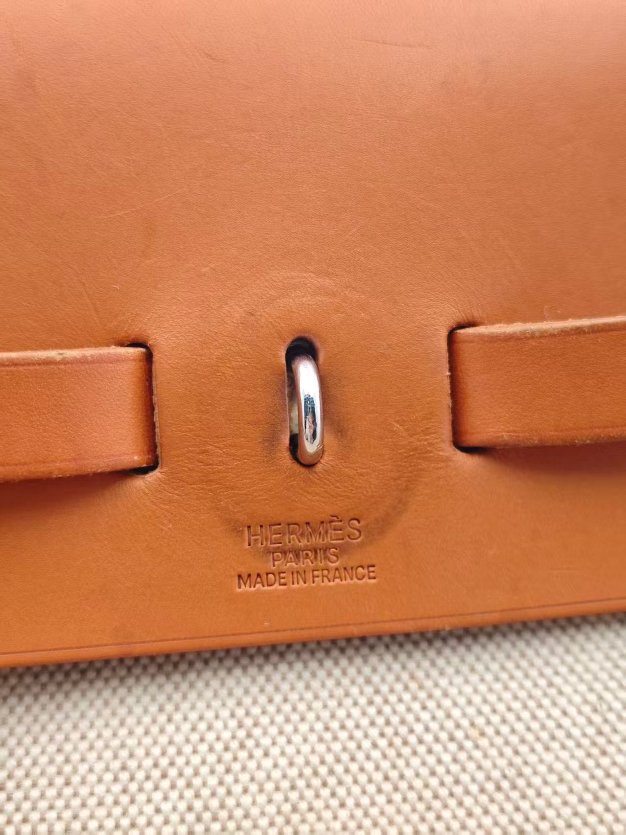 Hermes Canvas Beige Crossbody