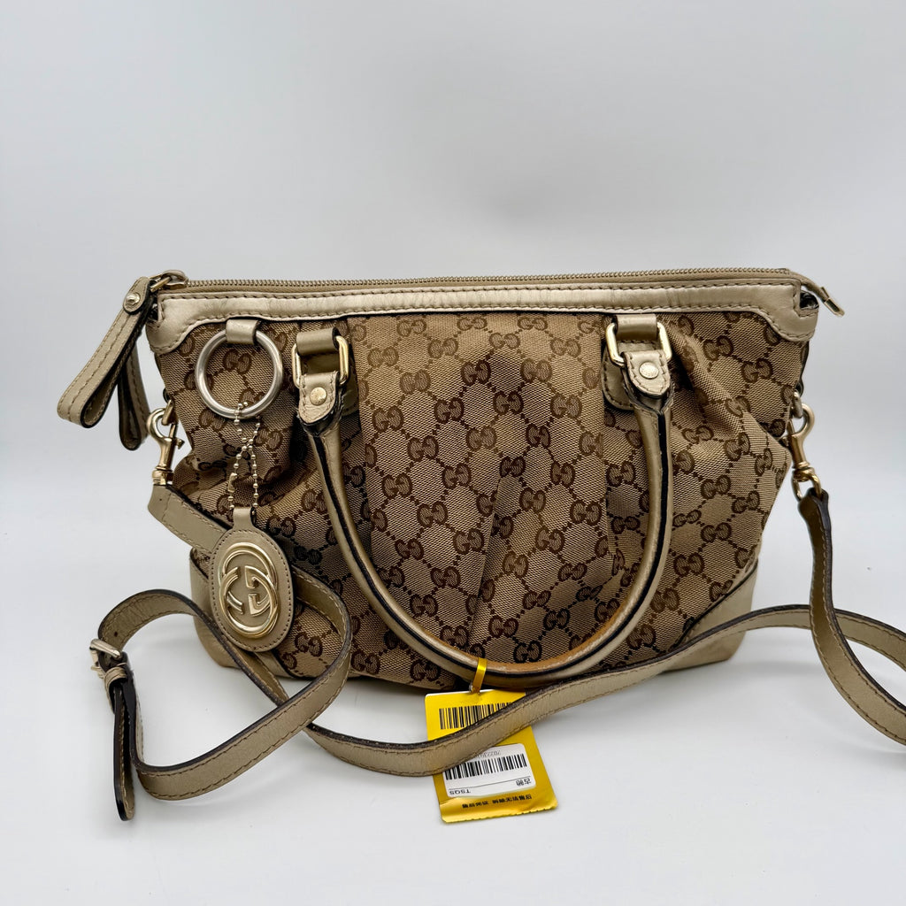 Gucci Canvas Black Satchel