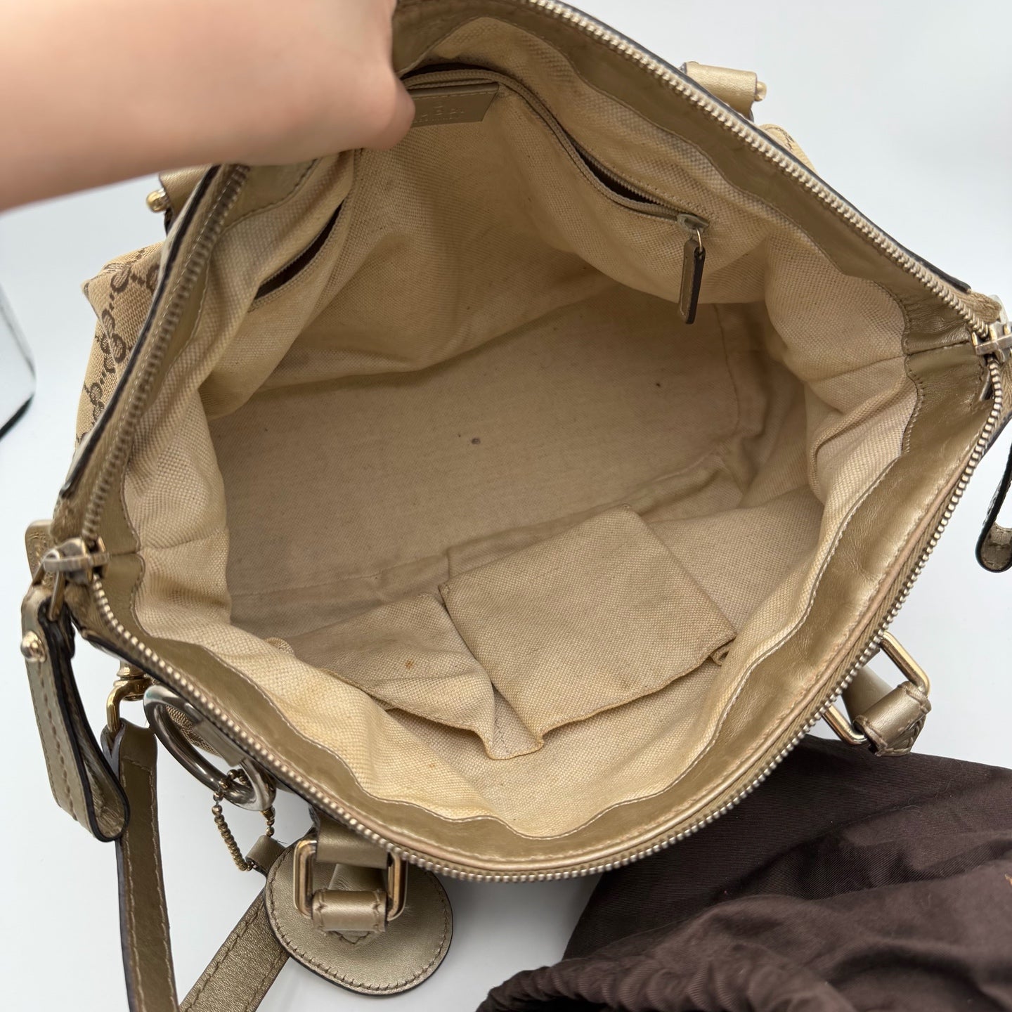 Gucci Canvas Black Satchel