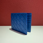 Bottega Veneta Intrecciato Blue Clutch Height: 9.5 cm, Width: 11 cm, Depth: 1 cm 605721VCPQ64219