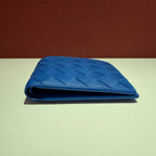 Bottega Veneta Intrecciato Blue Clutch Height: 9.5 cm, Width: 11 cm, Depth: 1 cm 605721VCPQ64219