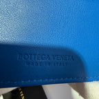Bottega Veneta Intrecciato Blue Clutch Height: 9.5 cm, Width: 11 cm, Depth: 1 cm 605721VCPQ64219