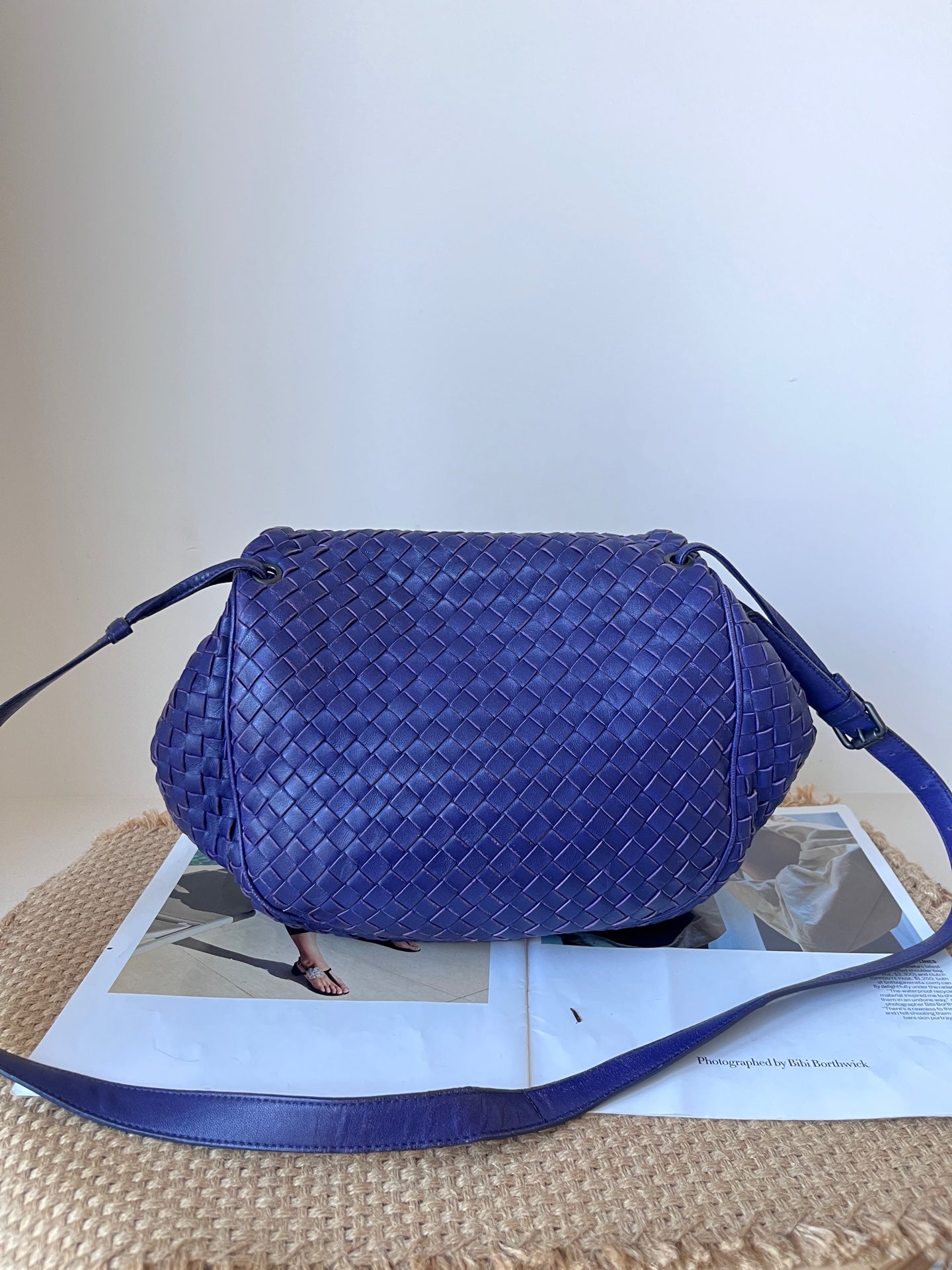 Bottega Veneta Leather Purple Crossbody