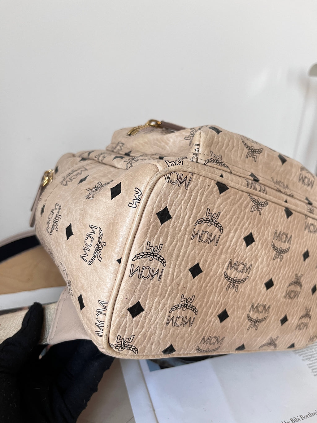 MCM Beige Backpack