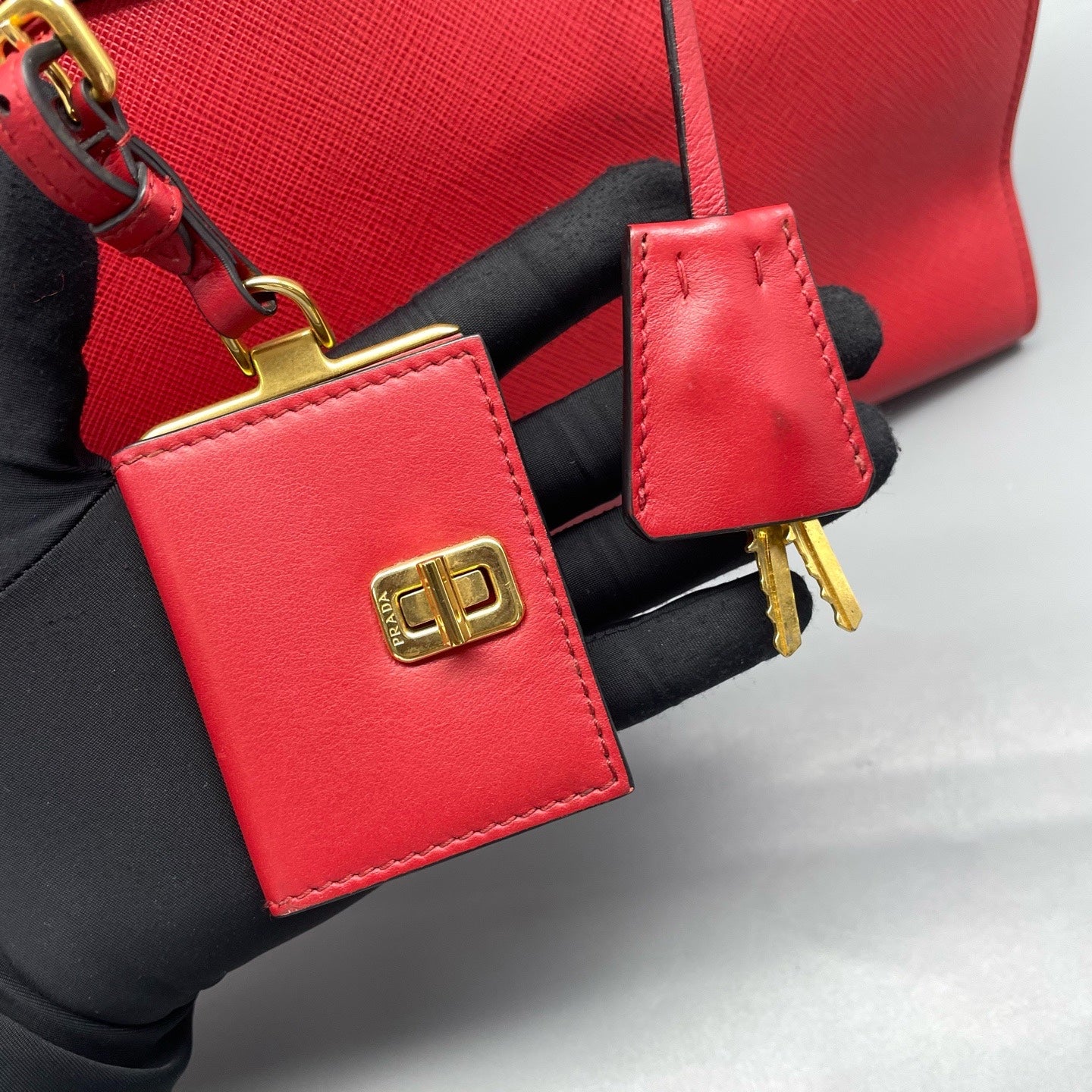 Prada Red Satchel