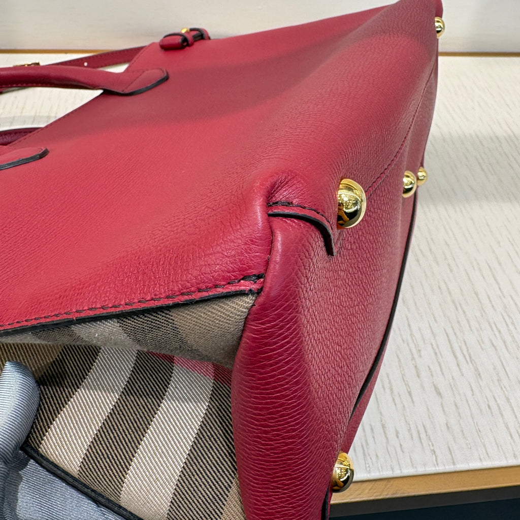 Burberry Leather Red Satchel