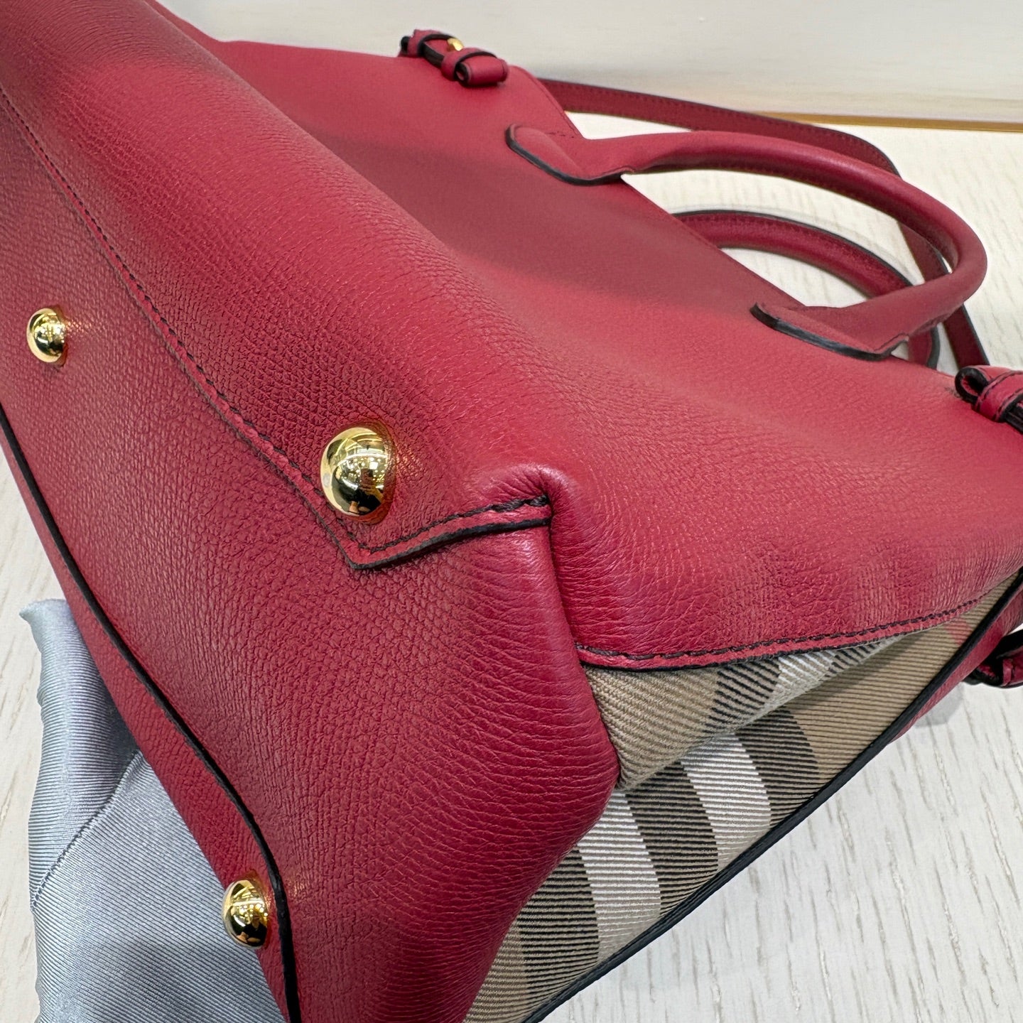 Burberry Leather Red Satchel