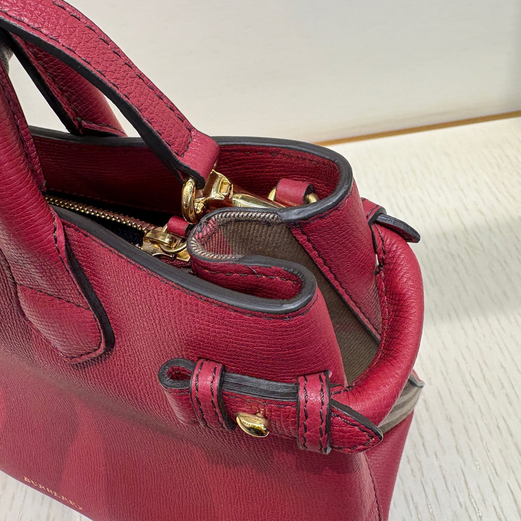 Burberry Leather Red Satchel