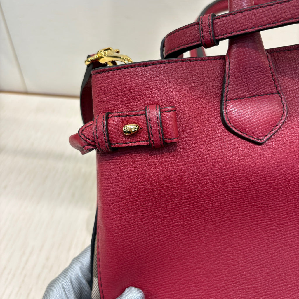 Burberry Leather Red Satchel