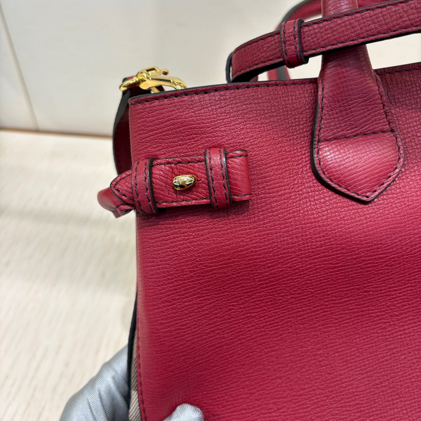 Burberry Leather Red Satchel