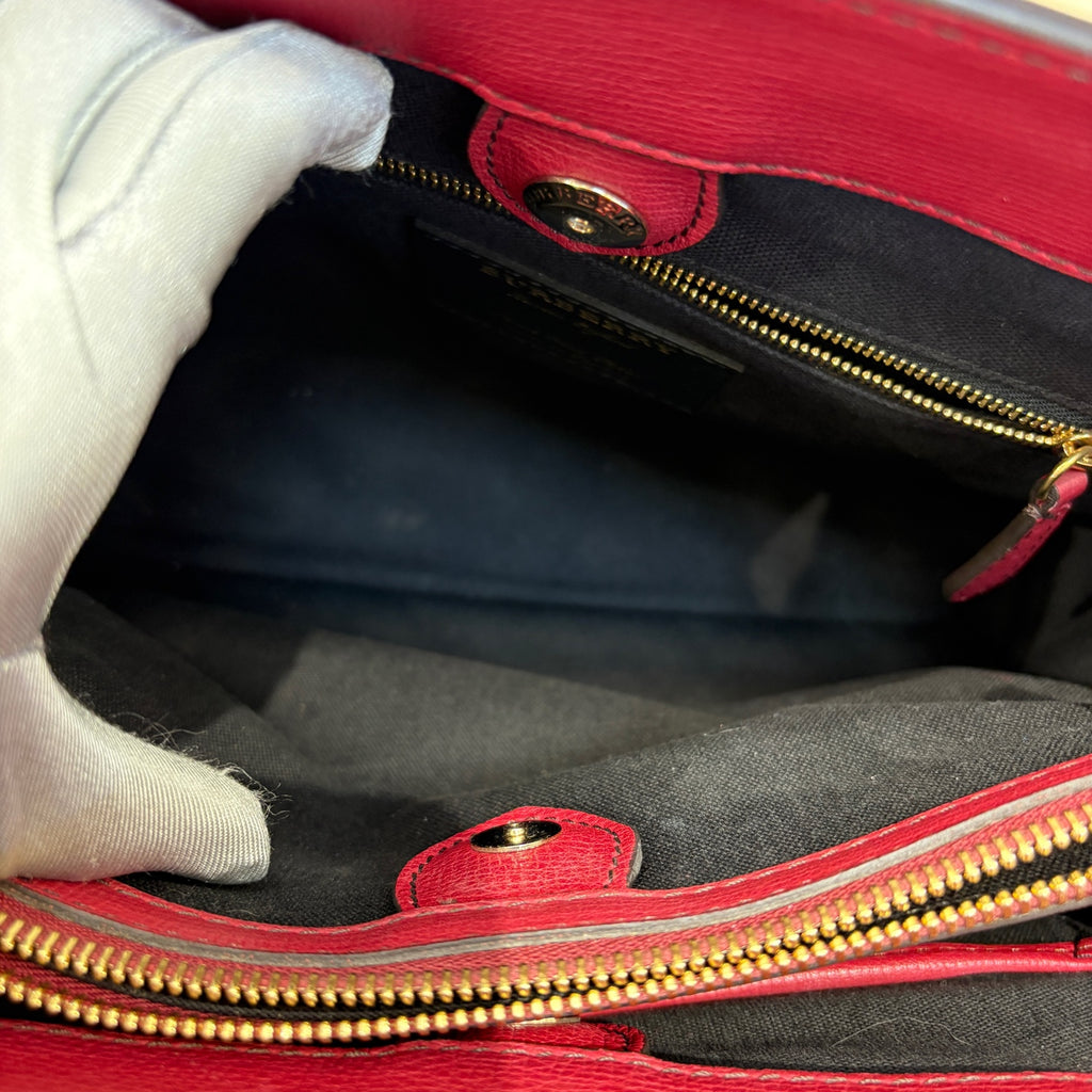 Burberry Leather Red Satchel