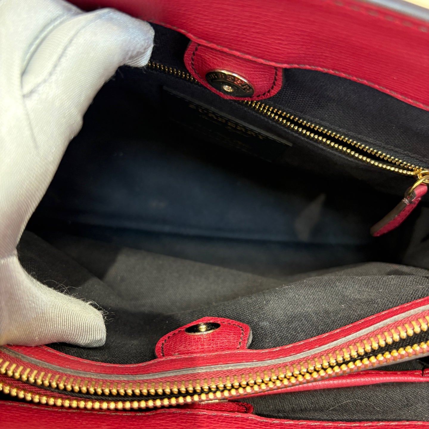 Burberry Leather Red Satchel