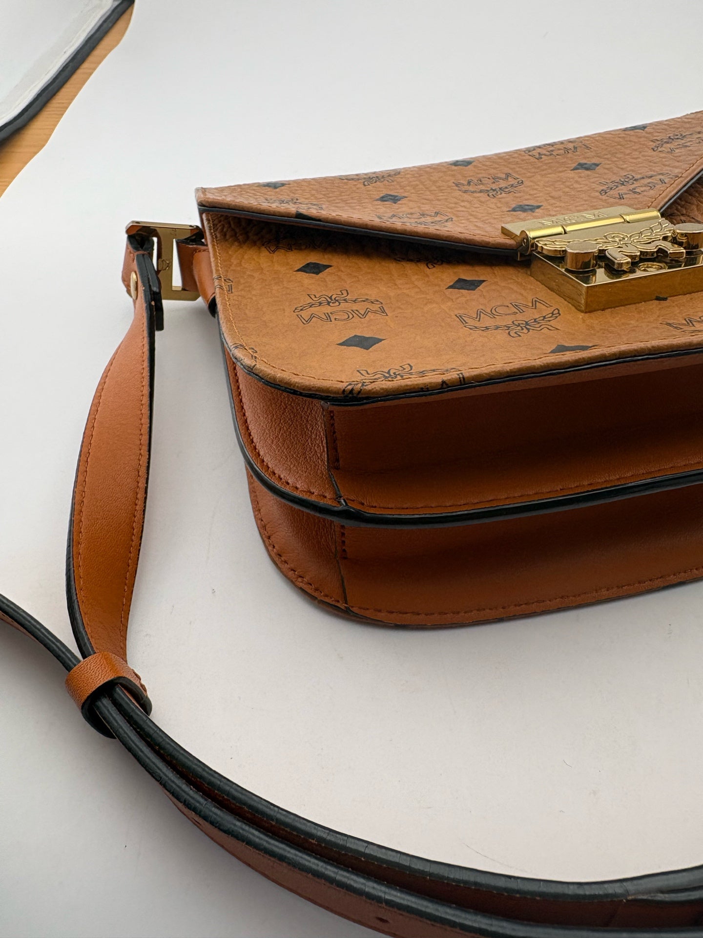 MCM Leather Messenger Bag MWS6SPA03CO001
