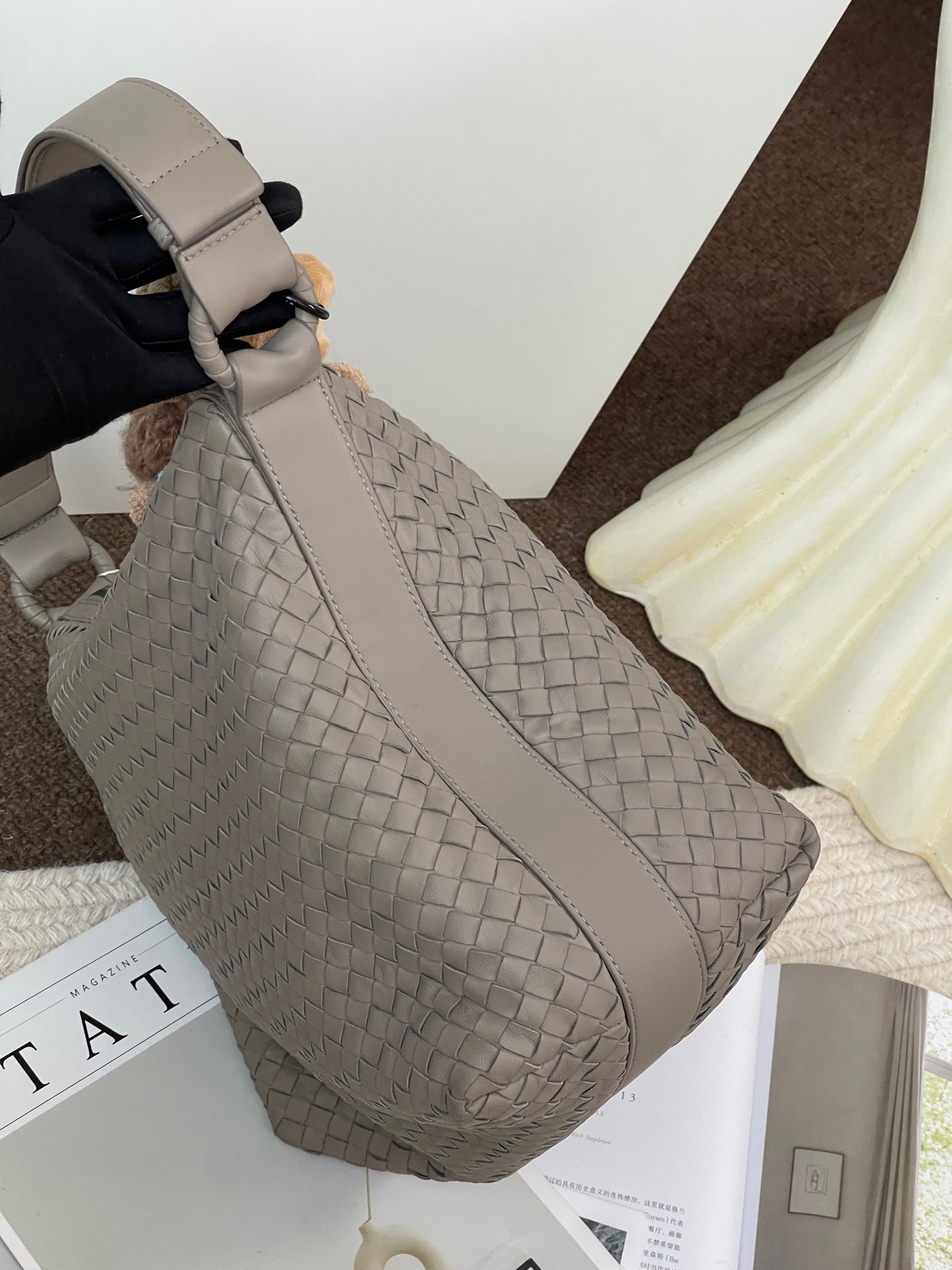 Bottega Veneta Gray Shoulder Bag
