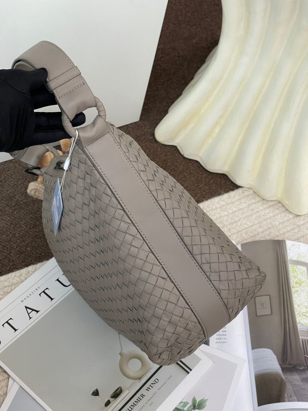 Bottega Veneta Gray Shoulder Bag