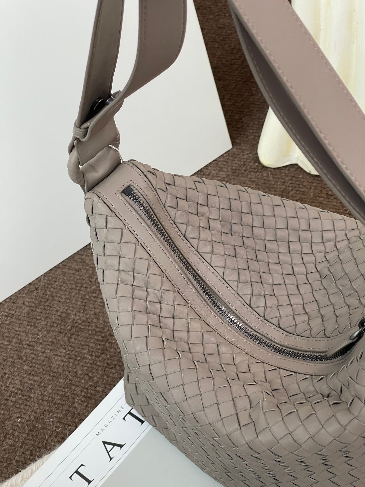 Bottega Veneta Gray Shoulder Bag