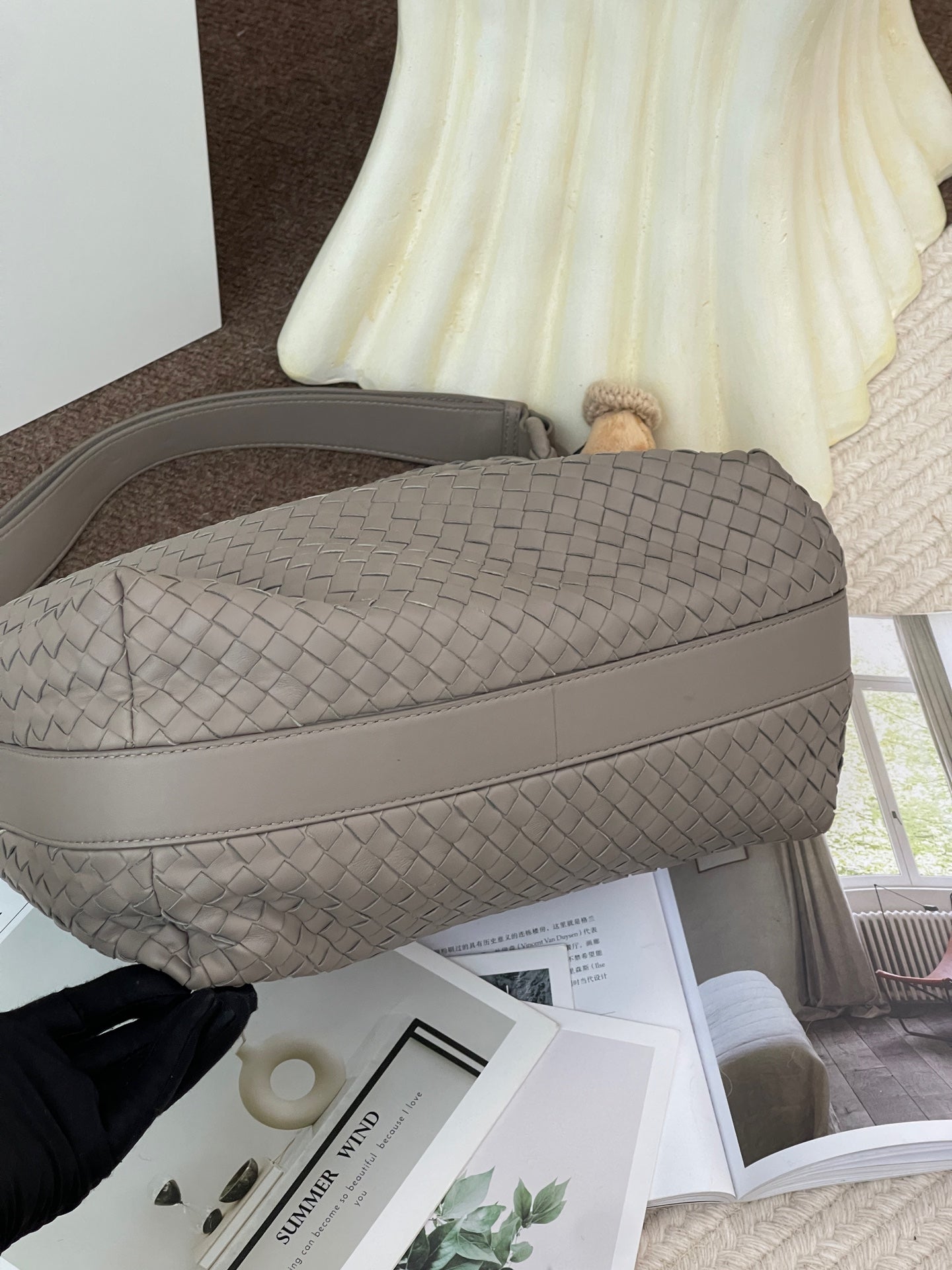 Bottega Veneta Gray Shoulder Bag