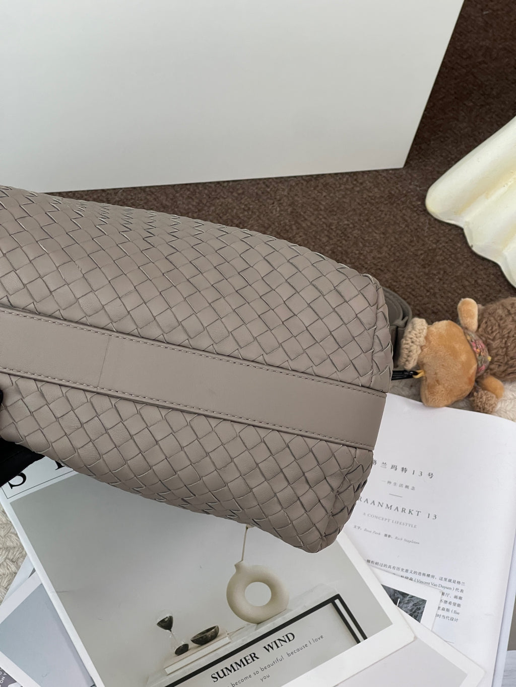 Bottega Veneta Gray Shoulder Bag