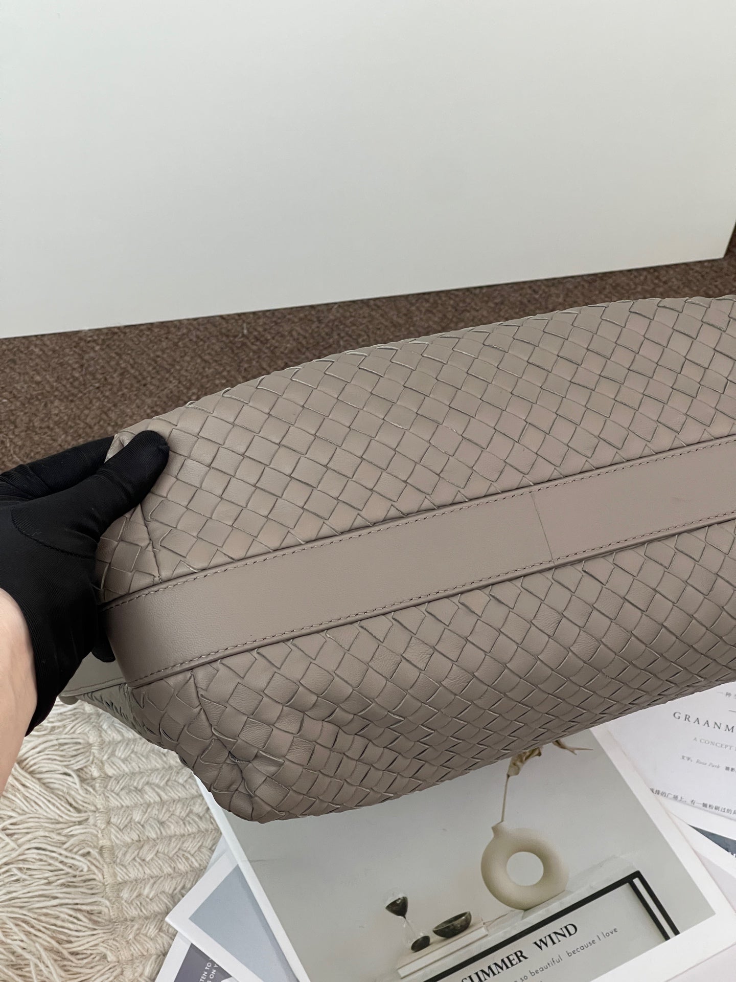 Bottega Veneta Gray Shoulder Bag