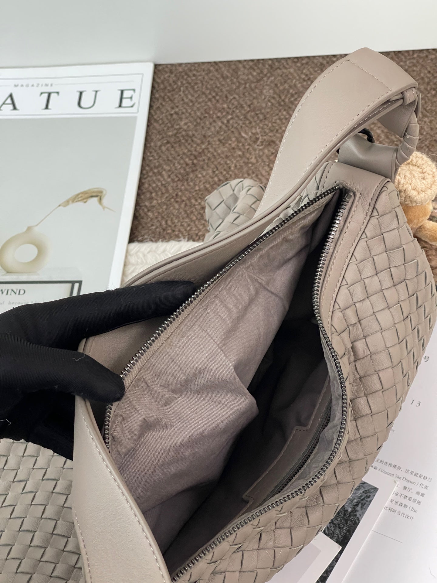 Bottega Veneta Gray Shoulder Bag