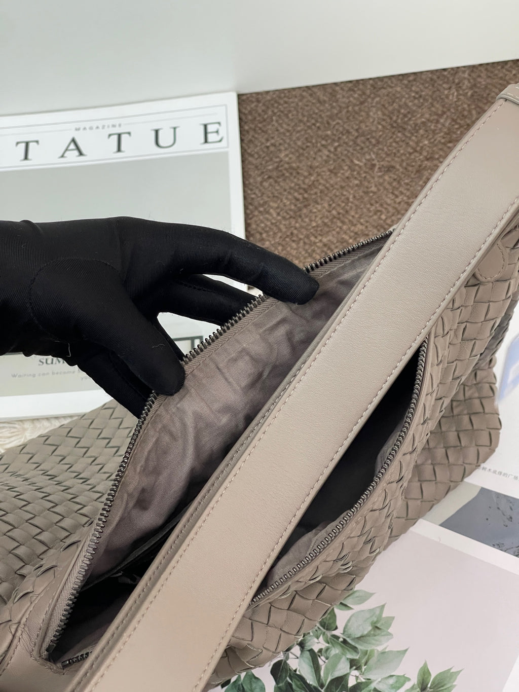 Bottega Veneta Gray Shoulder Bag