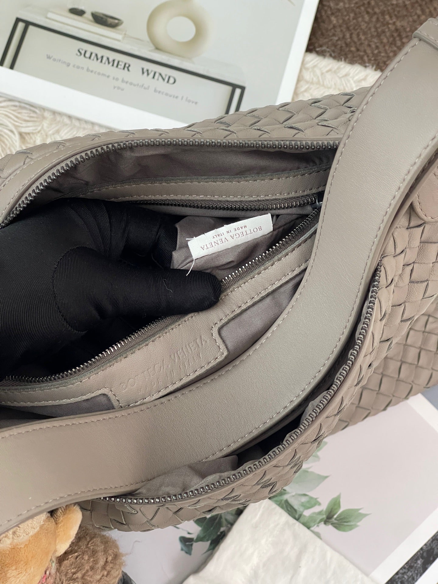 Bottega Veneta Gray Shoulder Bag