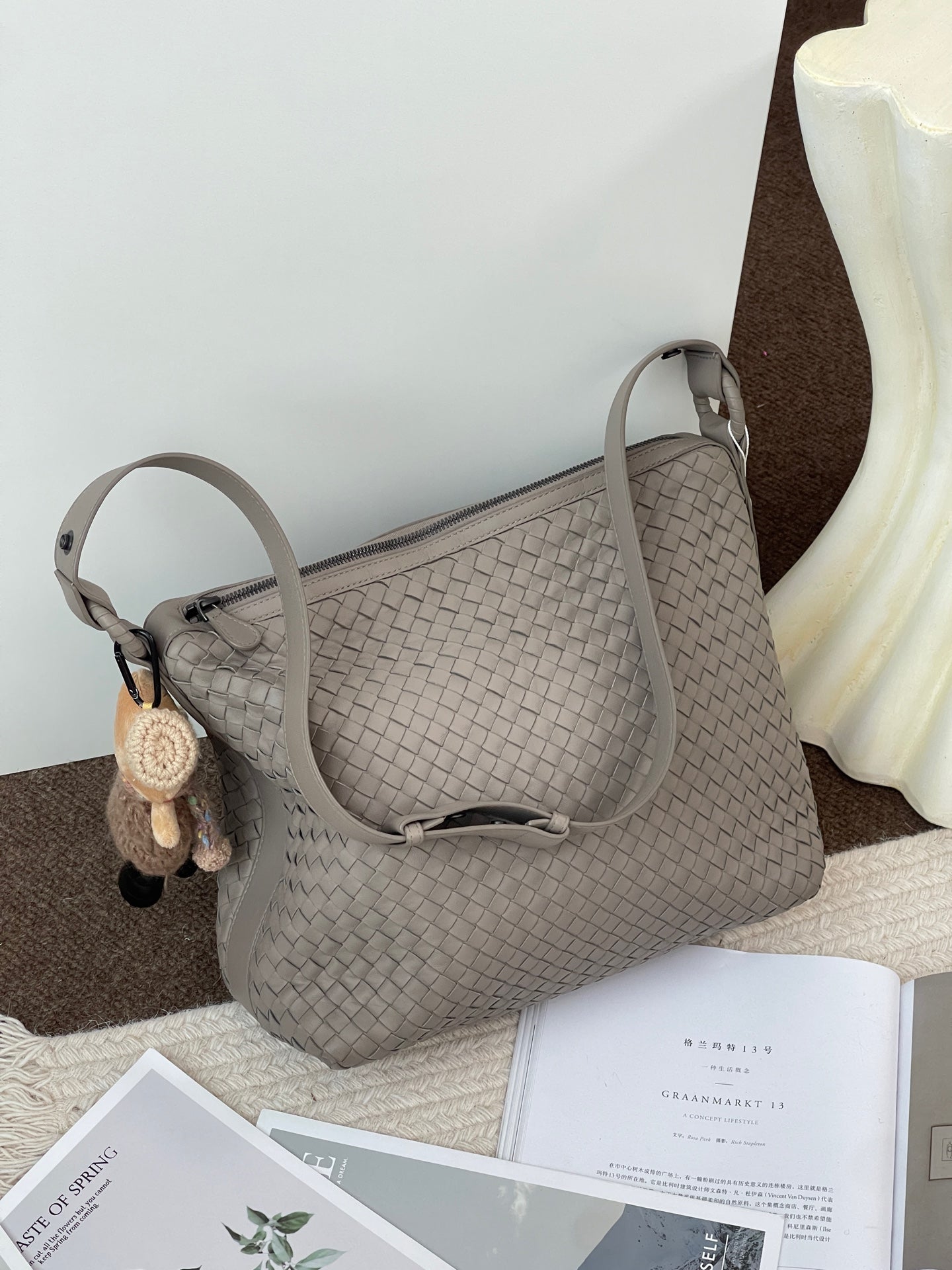 Bottega Veneta Gray Shoulder Bag